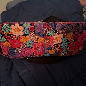 Vera Bradley large travel duffel bag with strap